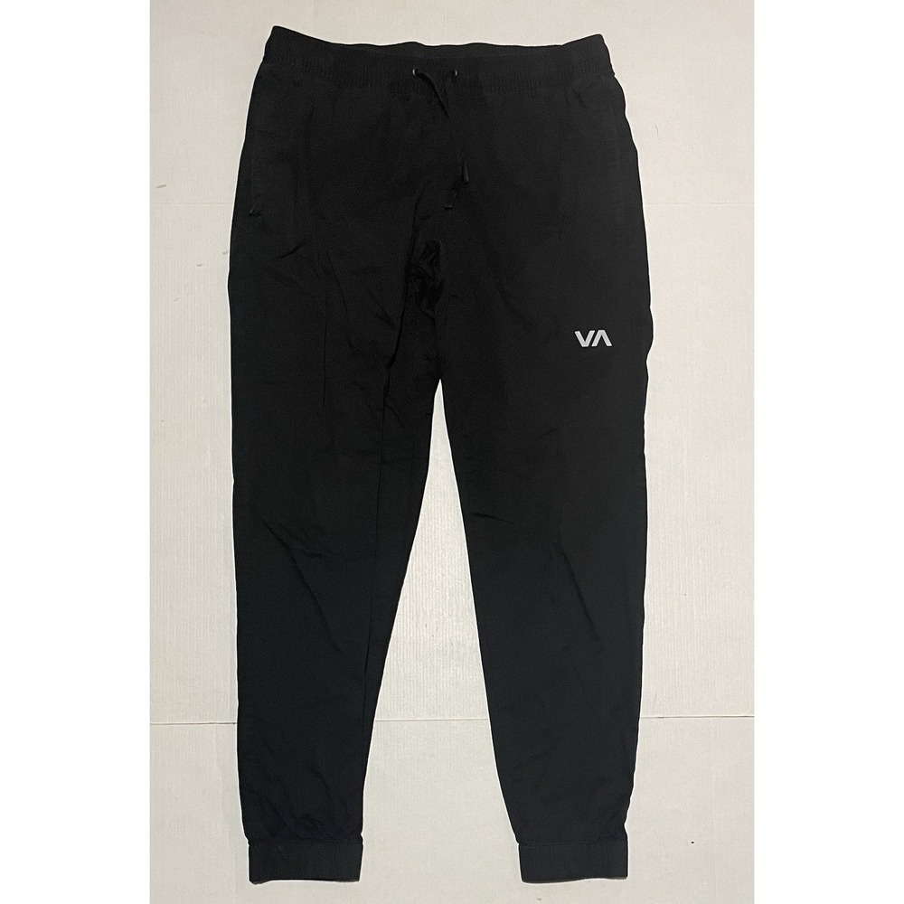 RVCA Spectrum Cuffed Track Pants Men's Elastic Sport Joggers Black Size Medium